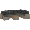 Image de vidaXL - 9-delige - Loungeset - met - kussens - poly - rattan - grijs