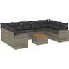 Image de vidaXL - Patio - Sofa - Set - 10-zits - Grey - and - Dark - Grey