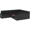 Image de vidaXL - 11-delige - Loungeset - met - kussens - poly - rattan - zwart