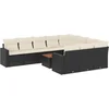 Image de vidaXL - 11-delige - Loungeset - met - kussens - poly - rattan - zwart