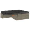 Image de vidaXL - Patio - Sofa - Set - 10-zits - Grey - and - Dark - Grey