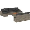 Image de vidaXL - 11-delige - Loungeset - met - kussens - poly - rattan - grijs