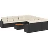 Image de vidaXL - 12-delige - Loungeset - met - kussens - poly - rattan - zwart