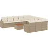 Image de vidaXL - 12-delige - Loungeset - met - kussens - poly - rattan - beige