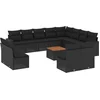 Image de vidaXL - 13-delige - Loungeset - met - kussens - poly - rattan - zwart
