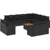 Image de vidaXL - 13-delige - Loungeset - met - kussens - poly - rattan - zwart