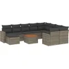 Image de vidaXL - 11-delige - Loungeset - met - kussens - poly - rattan - grijs