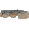 Image de vidaXL - 12-delige - Loungeset - met - kussens - poly - rattan - gemengd - beige