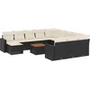 Image de vidaXL - 13-delige - Loungeset - met - kussens - poly - rattan - zwart