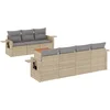 Image de vidaXL - 8-delige - Loungeset - met - kussens - poly - rattan - gemengd - beige