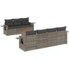 Image de vidaXL - 8-delige - Loungeset - met - kussens - poly - rattan - grijs