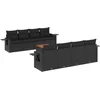 Image de vidaXL - 9-delige - Loungeset - met - kussens - poly - rattan - zwart