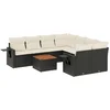 Image de vidaXL - 9-delige - Loungeset - met - kussens - poly - rattan - zwart