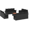 Image de vidaXL - 13-delige - Loungeset - met - kussens - poly - rattan - zwart