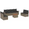Image de vidaXL - 9-delige - Loungeset - met - kussens - poly - rattan - grijs