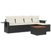 Image de vidaXL - 6-delige - Loungeset - met - kussens - poly - rattan - zwart