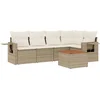 Image de vidaXL - 6-delige - Loungeset - met - kussens - poly - rattan - beige