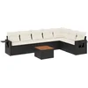 Image de vidaXL - 8-delige - Loungeset - met - kussens - poly - rattan - zwart