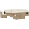 Image de vidaXL - 11-delige - Tuinset - met - kussens - poly - rattan - beige