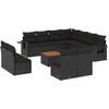 Image de vidaXL - 12-delige - Loungeset - met - kussens - poly - rattan - zwart