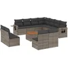 Image de vidaXL - 12-delige - Loungeset - met - kussens - poly - rattan - grijs