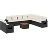 Image de vidaXL - 11-delige - Loungeset - met - kussens - poly - rattan - zwart