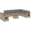 Image de vidaXL - 11-delige - Loungeset - met - kussens - poly - rattan - gemengd - beige