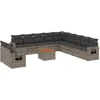 Image de vidaXL - 12-delige - Loungeset - met - kussens - poly - rattan - grijs