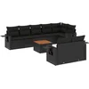 Image de vidaXL - 9-delige - Loungeset - met - kussens - poly - rattan - zwart
