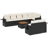 Image de vidaXL - 9-delige - Loungeset - met - kussens - poly - rattan - zwart