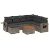 Image de vidaXL - 8-delige - Loungeset - met - kussens - poly - rattan - grijs