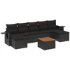 Image de vidaXL - 8-delige - Loungeset - met - kussens - poly - rattan - zwart