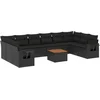 Image de vidaXL - 11-delige - Loungeset - met - kussens - poly - rattan - zwart