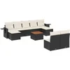 Image de vidaXL - 10-delige - Loungeset - met - kussens - poly - rattan - zwart