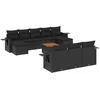 Image de vidaXL - 11-delige - Loungeset - met - kussens - poly - rattan - zwart