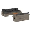 Image de vidaXL - 11-delige - Loungeset - met - kussens - poly - rattan - grijs