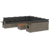 Image de vidaXL - 12-delige - Loungeset - met - kussens - poly - rattan - grijs