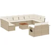 Image de vidaXL - 13-delige - Loungeset - met - kussens - poly - rattan - beige