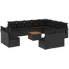 Image de vidaXL - 13-delige - Loungeset - met - kussens - poly - rattan - zwart