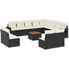 Image de vidaXL - 13-delige - Loungeset - met - kussens - poly - rattan - zwart