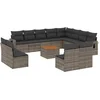 Image de vidaXL - 13-delige - Loungeset - met - kussens - poly - rattan - grijs
