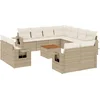Image de vidaXL - 12-delige - Loungeset - met - kussens - poly - rattan - beige