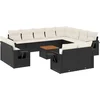 Image de vidaXL - 13-delige - Loungeset - met - kussens - poly - rattan - zwart