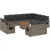 Image de vidaXL - 13-delige - Loungeset - met - kussens - poly - rattan - grijs