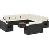 Image de vidaXL - 14-delige - Loungeset - met - kussens - poly - rattan - zwart