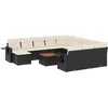 Image de vidaXL - 13-delige - Loungeset - met - kussens - poly - rattan - zwart