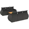 Image de vidaXL - 7-delige - Loungeset - met - kussens - poly - rattan - zwart