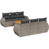 Image de vidaXL - 7-delige - Loungeset - met - kussens - poly - rattan - grijs