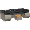 Image de vidaXL - 8-delige - Loungeset - met - kussens - poly - rattan - grijs