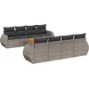Image de vidaXL - 9-delige - Loungeset - met - kussens - poly - rattan - grijs